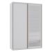 Guarda-Roupa Casal com Espelho Reflecta Milão II 2 Portas 3 Gavetas Branco