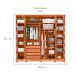 Guarda-Roupa Casal com Espelho Riva Ripado 6 Portas 4 Gavetas Freijó e Off White