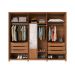 Guarda-Roupa Casal com Espelho Rockford 6 Portas 6 Gavetas Canela