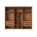 Guarda-Roupa Casal com Espelho Rockford 6 Portas 6 Gavetas Canela