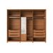 Guarda-Roupa Casal com Espelho Rockford 6 Portas 6 Gavetas Canela