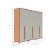 Guarda-Roupa Casal com Espelho Rockford 6 Portas 6 Gavetas Off White e Canela