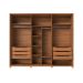 Guarda-Roupa Casal com Espelho Rockford 6 Portas 6 Gavetas Off White e Canela