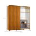 Guarda-Roupa Casal com Espelho Sávio 2 Portas 4 Gavetas Cinamomo