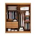Guarda-Roupa Casal com Espelho São Paulo 100% MDF 2 Portas 3 Gavetas Cinamomo