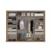 Guarda-Roupa Casal com Espelho Sevilha Flex 2 Portas 4 Gavetas  Freijó e Off White