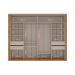 Guarda-Roupa Casal com Espelho Sevilha Flex 2 Portas 4 Gavetas  Freijó e Off White