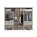 Guarda-Roupa Casal com Espelho Sevilha Flex 3 Portas 4 Gavetas Off White e Freijó