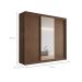 Guarda-Roupa Casal com Espelho Siena 3 Portas 6 Gavetas Cacau