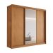 Guarda-Roupa Casal com Espelho Siena 3 Portas 6 Gavetas Cinamomo