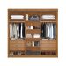 Guarda-Roupa Casal com Espelho Siena 3 Portas 6 Gavetas Cinamomo