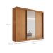 Guarda-Roupa Casal com Espelho Siena 3 Portas 6 Gavetas Cinamomo