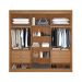 Guarda-Roupa Casal com Espelho Siena 3 Portas 6 Gavetas Cinamomo e Off White