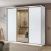 Guarda-Roupa Casal com Espelho Spazio 3 Portas 6 Gavetas Branco