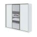 Guarda-Roupa Casal com Espelho Spazio 3 Portas 6 Gavetas Branco