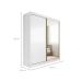 Guarda-Roupa Casal com Espelho Trento 2 Portas 4 Gavetas Branco
