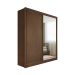 Guarda-Roupa Casal com Espelho Trento 2 Portas 4 Gavetas Cacau