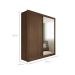 Guarda-Roupa Casal com Espelho Trento 2 Portas 4 Gavetas Cacau