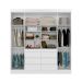 Guarda-Roupa Casal com Espelho Trevi 4 Portas 6 Gavetas Branco