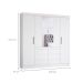 Guarda-Roupa Casal com Espelho Trevi 4 Portas 6 Gavetas Branco