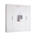 Guarda-Roupa Casal com Espelho Trevi 4 Portas 6 Gavetas Branco