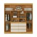 Guarda-Roupa Casal com Espelho Trevi 4 Portas 6 Gavetas Cinamon e Off White