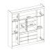 Guarda-Roupa Casal com Espelho Trevi 4 Portas 6 Gavetas Cinamon e Off White