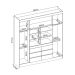 Guarda-Roupa Casal com Espelho Trevi 4 Portas 6 Gavetas Off White e Amendola