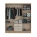 Guarda-Roupa Casal com Espelho Troy 6 Portas 3 Gavetas Noce e Off White
