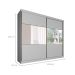 Guarda-Roupa Casal com Espelho Valência 2 PT 6 GV Branco