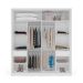 Guarda-Roupa Casal com Espelho Valência 2 Portas 2 Gavetas Branco