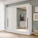 Guarda-Roupa Casal com Espelho Valência 2 Portas 2 Gavetas Branco