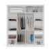 Guarda-Roupa Casal com Espelho Valência 2 Portas 2 Gavetas Branco e Azul