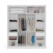 Guarda-Roupa Casal com Espelho Valência 2 Portas 2 Gavetas Branco e Cinza