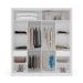 Guarda-Roupa Casal com Espelho Valência 2 Portas 2 Gavetas Branco e Verde