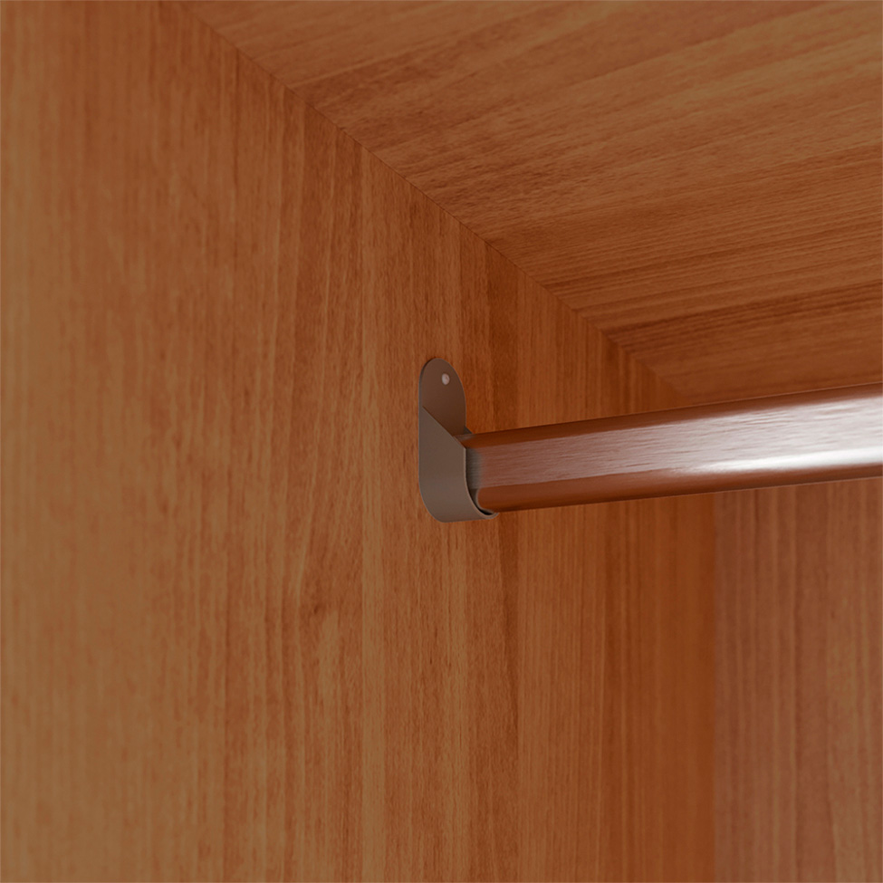 Guarda-Roupa Casal com Espelho Valência 2 Portas 6 Gavetas Carvalho