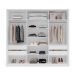 Guarda-Roupa Casal com Espelho Valência 3 Portas 4 Gavetas Branco