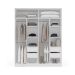Guarda-Roupa Casal com Espelho Valência 4 Portas 4 Gavetas Branco