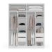 Guarda-Roupa Casal com Espelho Valência 4 Portas 4 Gavetas Branco