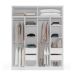 Guarda-Roupa Casal com Espelho Valência 4 Portas 4 Gavetas Branco e Verde