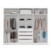 Guarda-Roupa Casal com Espelho Valência 6 Portas 4 Gavetas Branco