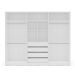 Guarda-Roupa Casal com Espelho Valência 6 Portas 4 Gavetas Branco