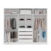 Guarda-Roupa Casal com Espelho Valência 6 Portas 4 Gavetas Branco e Creme