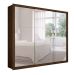 Guarda-Roupa Casal com Espelho Veneza Gold 3 Portas 4 Gavetas Café