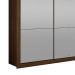 Guarda-Roupa Casal com Espelho Veneza Gold 3 Portas 4 Gavetas Café