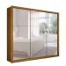 Guarda-Roupa Casal com Espelho Veneza Gold Imbuia 3 Pt 4 Gv