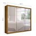 Guarda-Roupa Casal com Espelho Veneza Gold Imbuia 3 Pt 4 Gv