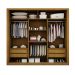 Guarda-Roupa Casal com Espelho Veneza Gold Imbuia 3 Pt 4 Gv