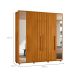 Guarda-Roupa Casal com Espelho Veronesse 6 Portas 4 Gavetas Cinamomo