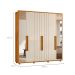 Guarda-Roupa Casal com Espelho Veronesse 6 Portas 4 Gavetas Cinamomo e Off White